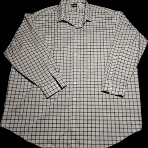 Van Heusen Men's Stain Shield Big Fit 20 34/35 Blue Plaid  NWT
